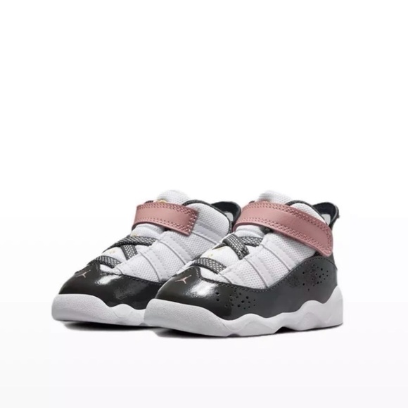 Nike Jordan 6 Rings TD Size White/ /Pink Shoes Sneaker 8C-10C - Picture 3 of 5